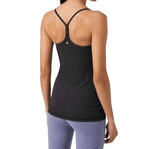 LULULEMON ATHLETICA Power Y Tank 'Everlux In Black Size 4